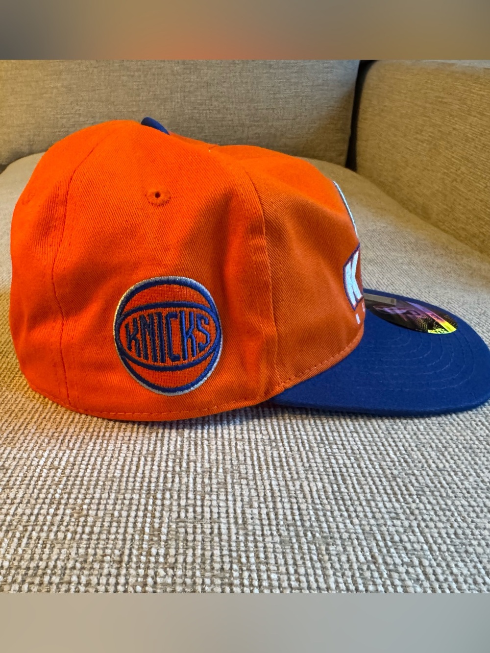 New York Knicks Youth Orange and Blue Baseball Hat - Picture 5 of 7